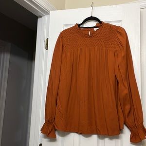 A New Day Target Orange brown Dress Shirt; worn once like new.